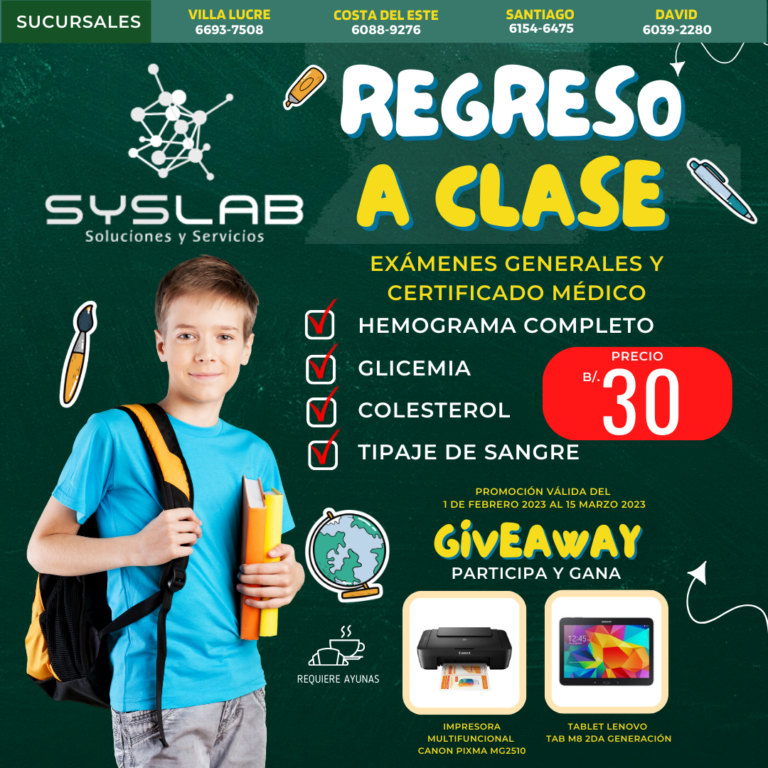 Exámenes Médicos para niños y Certificado de Salud | Laboratorios SYSLAB